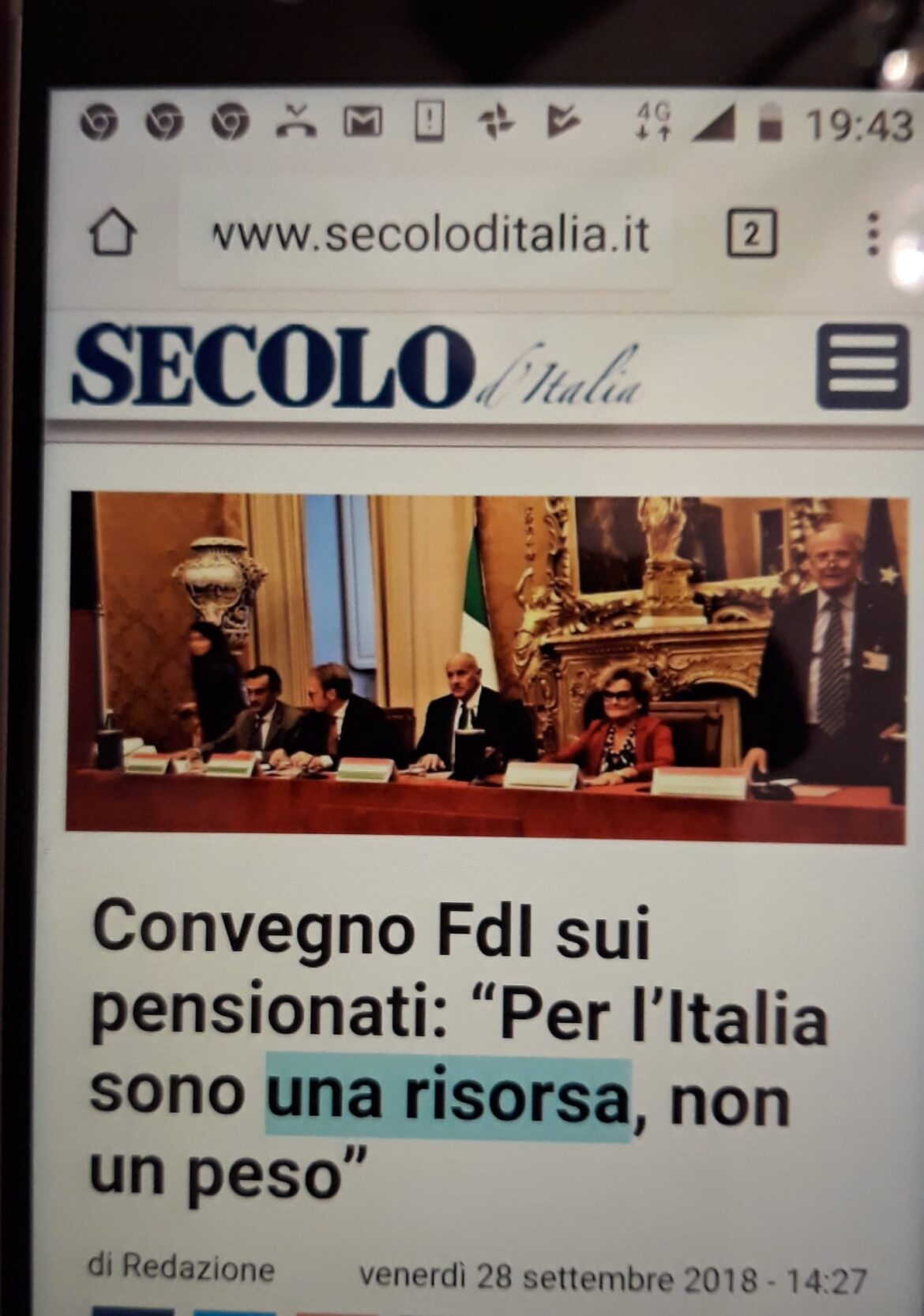 Roma, Convegno nella sala Aldo Moro della Camera dei deputati, 28 settembre 2018