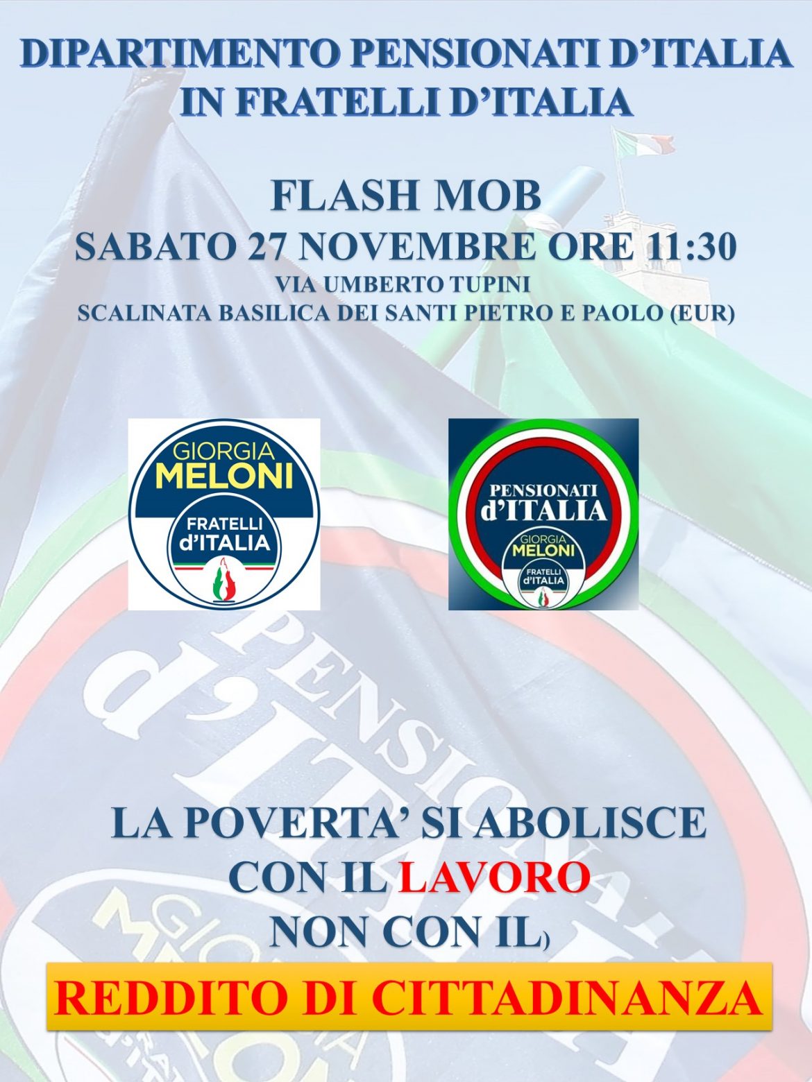 Roma, Flash Mob, 27 novembre 2021.
