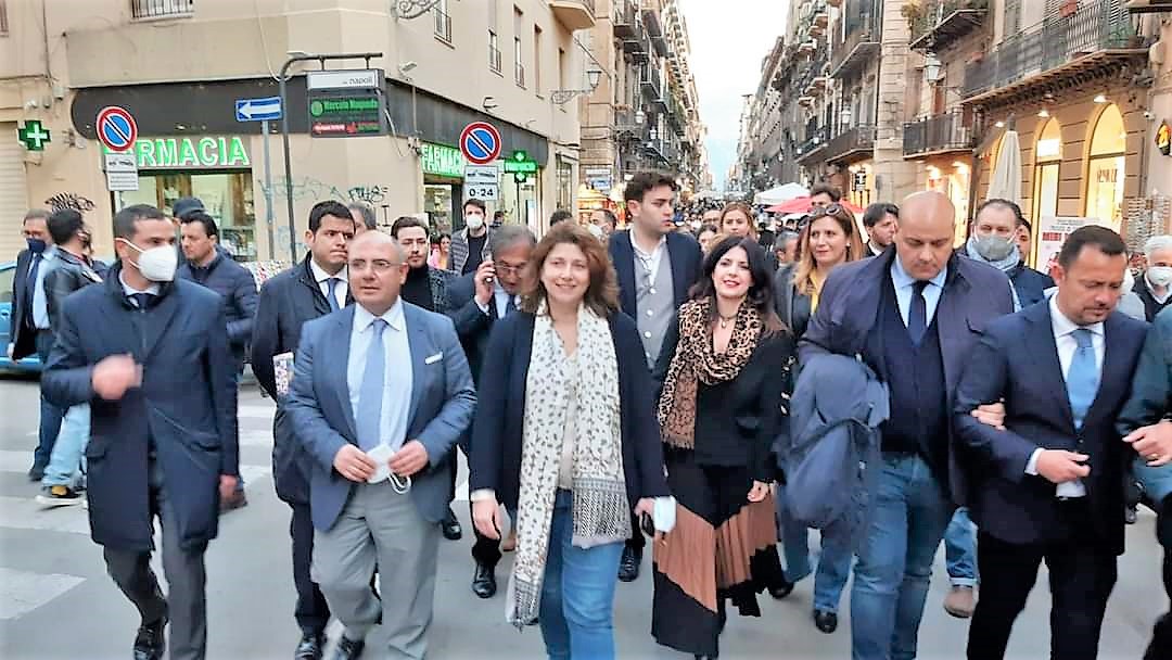 Palermo, Campagna Elettorale per “Carolina Varchi Sindaco”, 24 marzo 2022.