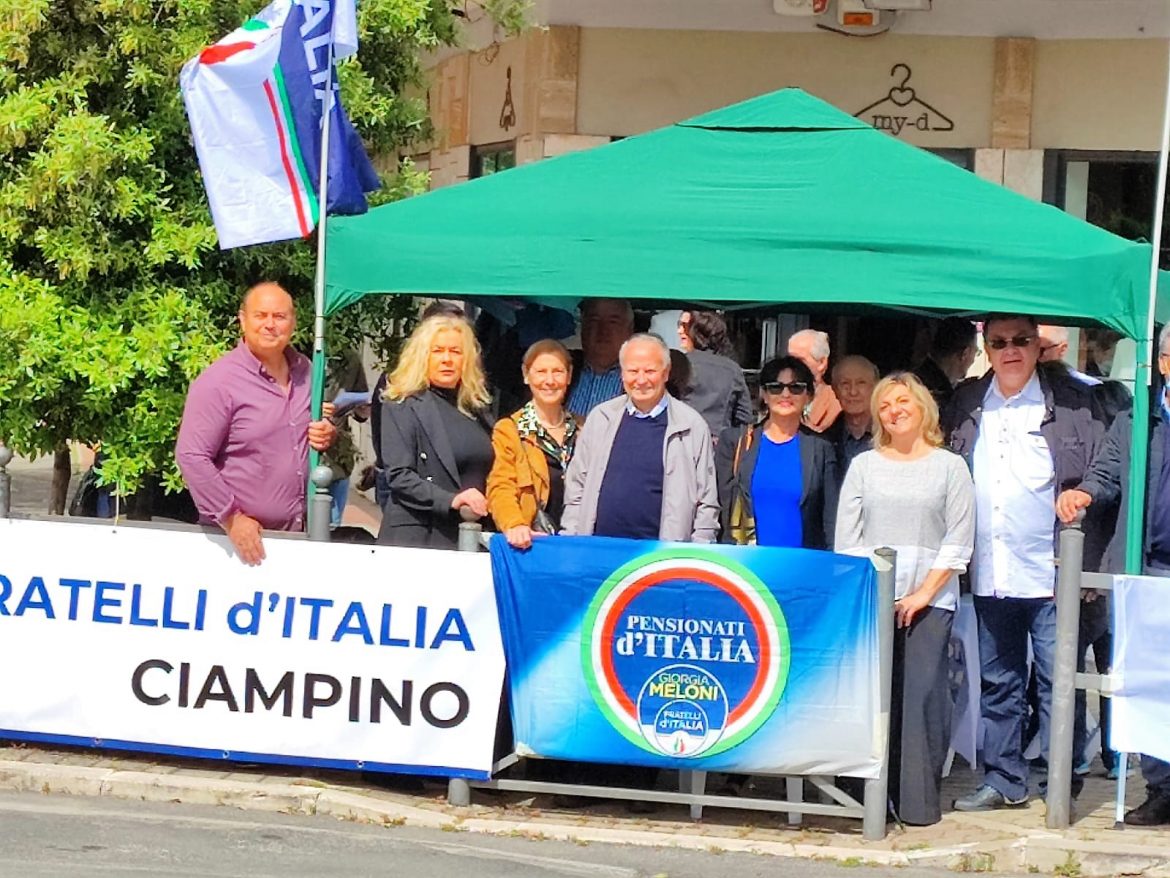Ciampino (Roma), Carpi (MO) e Montebelluna (TV), Attività del Dipartimento Pensionati d’Italia nei Territori, insieme a Fratelli d’Italia, 7 maggio 2022.