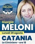 Catania, Campagna Elettorale Elezioni Politiche, Comizio di Giorgia Meloni, 29 agosto 2022.